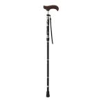 ウェルファン 夢ライフステッキ スリムネック ブラックチェリー (折畳 握りやすい 替えゴム付) 杖 女性用 軽量