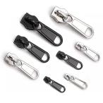 SHAARI ファスナー 引き手 ジッパー 8個セット 引っ張りスライダー 修理 取換 4サイズ 耐久性のあるジッパーヘッド 取り外し可能で再利