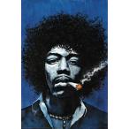 ロックポスター Jimi Hendrix ジミ・ヘンドリックス ポスター ブルー サイケアート