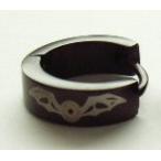 メンズ フープ ピアス 蝙蝠 バットマン spb-00034 ブラックカラー 【メール便対応】┃