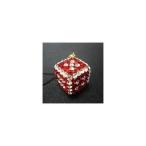 Yahoo! Yahoo!ショッピング(ヤフー ショッピング)ラッキーダイス ストラップ レッド×クリスタル スマイリー ニコちゃん ハッピー アクセサリー ストラップ