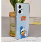 対応 OPPO RENO 7A / 9A ケース カバー ドナルドダック ディズニー 保護ケース カバー背面 シェル クリア ソフト