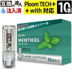 プルームテックプラスカートリッジ 10本セット Ploom TECH+ 対応 プルームテックプラスウィズ 使い捨て (アップルミント)