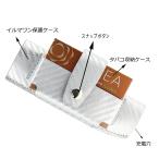 iqos-iluma-one/i ケース アイコス対応イルマワン PU レザー 電子タバコケース (シルバー)