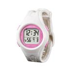 山佐 ウォッチ万歩計 DEMPA MANPO ホワイト×ピンク