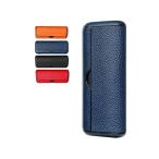 アイコスイルマプライム 対応 ケース+ラップカバー TPU+PU製 ライチ柄 IQOS ILUMA PRIME 用 ケース (ブルー)