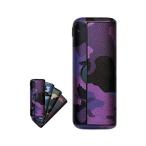 対応iqos iluma prime用のケース アイコスイルマプライムに適用するケース カバー TPU+PUレザー 迷彩柄 全面保護 (パープル)