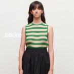 ニット レディース ジャッキー JAKKE ストライプ ノースリーブ ベスト トップス ゆったり シルエット サステナブル サステナビリティ 雑誌掲載