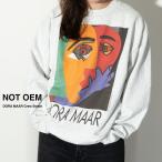 ピカソ スウェット トレーナー レディース メンズ ユニセックス NOTOEM NOT-27 ドラ 公式 アート プリント 長袖 コットン 厚手 肉厚 グレー 男女兼用 新着商品