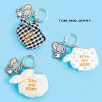 TOM and JERRY トムとジェリー 公式 タフィー おむつミニポーチチャーム W-TJ1483 ブラック ギンガムチェック リボン キャラクターグッズ キーホルダー 新着商品