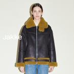 ジャケット ブルゾン レディース ジャッキー Jakke eliza aviator black and avocado Jacket ボアジャケット ライダース ムートン ヴィーガンレザー 雑誌掲載
