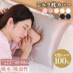 シルク 枕カバー 43×63 絹100% シルク枕カバー ファスナー ピローケース 19匁 シルク 枕 乾燥対策 ヘアケア 保湿