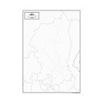 京都府京都市の紙の白地図