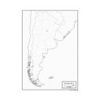 アルゼンチンの地図ポスター 書け