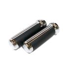 ハーレー用 ハンドル グリップ ビレット 電スロ 電子スロットル用 ツーリングモデル ラバー メッキ
