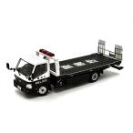 ショッピング予約 予約  Unique Model 1/64 日野 Hino 300 Dutro Flatbed Tow Truck デュトロ フラットベッドトラック 積載車 Police Department 警察車両