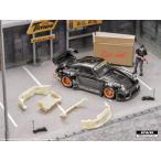 予約  Star Model 1/64 ポルシェ Porsche Rauh-Welt RWB 930 GT Wing Chrome Stella Artois black フィギュア ジャッキ、パーツ付き