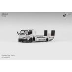 予約 Micro Turbo 1/64 積載車 Flatbed Transport Trailer フラットベッド輸送トレーラー Metallic White