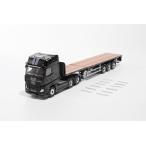 予約 KS101-498 GCD ゲインコーププロダクツ 1/64 メルセデス ベンツ アクトロス 3 軸トラクター BENZ Actros 3 axle tractor with retractable trailer Black