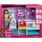 マテル GFL38 Barbie バービースキッパーのベビーシッター ベッドとバウンサーセット