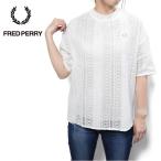 フレッドペリー レーストップ Tシャツ カットソー レース編み FRED PERRY G7135 スノーホワイト 129 白 レディース Lace Top