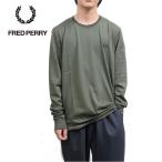 フレッドペリーツイン ティップド ロングスリーブ Tシャツ FRED PERRY M9602 LAUREL-GREEN×NIGHT W49 メンズ レディース ユニセックス