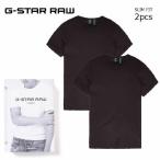 ジースター ロウ 2枚組 Tシャツ 半袖 ブラック クルーネック G-STAR RAW D07205-124-990 メンズ スリムフィット  インナー