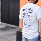 ショッピングswim TMT即納 DRY COTTON JERSEY ティーエムティ 2024最新作 TEETシャツSUN SWIM FUN サンスイムファン アメカジレプリカ50年代60年代風プリント白ホワイト