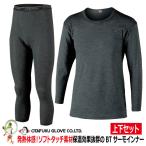 防寒インナー ヒートテック お試上下セット メンズ 防寒 発熱 セット おたふく BTサーモインナーシャツ長袖丸首 長袖 防寒発熱タイツ 前開き 冬用 JW-169 JW-161