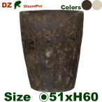 DZ タブ L（直径51cm×H60cm）（穴あり）（尺鉢対応）陶器製 観葉鉢 大型ポット 商業施設