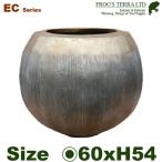 EC EC75A 鉄製 フラワーベース 花器 鉄器（直径60cm×H54cm）（底穴なし）（鉄製）（壺/鉢）