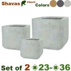 GPshei автобус квадратное SML SET(S.23cmxH22.5cm/M.29cmxH28.5cm/L.36cmxH35cm)( низ дыра есть )( цемент волокно )( посадочная машина / pot / горшок )