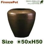 フィレンツェポット  FS3206HM（直径50cm×H50cm）（底穴あり）（陶器製）（観葉鉢）