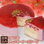 母の日 いちごのジュエリーチーズケーキ４号（カーネーション付き）フロム蔵王 送料込み