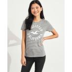 ホリスター　 Hollister　レディース　Tシャツ ★6507  Logo Graphic Tee　グレイストライプ