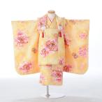  "Семь, пять, три" в аренду 3 лет девочка . ткань желтый .... Sakura { рост }90cm передний и задний (до и после) * простой одевание manual имеется! ребенок кимоно в аренду женщина 3 лет . ткань комплект три лет 753