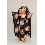 ショッピング成人式 成人式 振袖レンタル 着物レンタル 振袖 レンタル 成人式振袖 身長 160cm〜170cm位 二十歳 正月振袖 1月振袖 貸衣装 振り袖レンタル 黒地夢の花つづみ