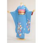 成人式 振袖レンタル 着物レンタル 振袖 レンタル 成人式振袖 二十歳 ブルー市松のぞき桜 身長160cm〜165cm位 フォトブックプレゼント 振袖 正月 1月