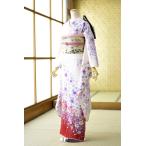 単衣 振袖 夏用 レンタル 夏 サマー 着物 振袖 レンタル 身長 158cm〜170cm位 結婚式 成人式 6月 7月 8月 9月 フォトブックプレゼント 白ぼかししだれ桜 八掛付