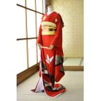 レンタル 引き振袖 赤 引き振袖 古典 レトロ 花嫁振袖レンタル 着物レンタル 結婚式 花嫁和装 貸衣装フルフル お引き 赤引き振袖レンタル 身長155cm〜175cm位