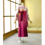 ショッピング袴 袴 レンタル 卒業式 レンタル 女子袴 女子 袴レンタル 着物 白地ピンクバラ詩 袴 Ｓピンクぼかし紐裏黒 レディース 身長 149cm〜167cm 着物レンタル