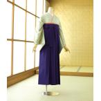 ショッピング袴 卒業式 袴レンタル 女性 先生 教員　着物 若草小花  袴 紫　レディース 身長 149cm〜164cm 学生 先生 教員 フルセットレンタル 女子袴 着物レンタル