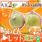  Hokkaido производство .... красный дыня 2 шар примерно 3kg передний и задний (до и после) превосходящий товар 