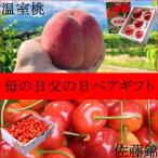 母の日 父の日 フルーツ グルメ ペアセット 桃＆さくらんぼコース 一部地域を除き送料無料