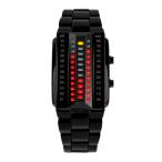 Yahoo! Yahoo!ショッピング(ヤフー ショッピング)メンズ3連LEDブレスレット 並行輸入 ハイクラス 30m防水 LED腕時計 3列表示（ブラック）お洒落腕時計 かっこいい 個性的 面白 変り種ウォッチ【Skmei正規品】