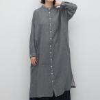 [公式ストア] SUN VALLEY サンバレー / コットン TOP糸 ダブルガーゼ スタンドカラー シャツワンピース