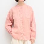 [公式ストア] SUN VALLEY サンバレー / 製品染め リネン スタンドカラーシャツ