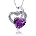 Yahoo! Yahoo!ショッピング(ヤフー ショッピング)ネックレス ハート アメジスト ネックレス ペンダント 2月誕生石 アクセサリー ジュエリー 上品 大人 可愛い