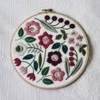 『樋口愉美子　ウールステッチの花キット（ピンクの園）』　ＤＭＣ社