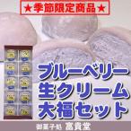 季節限定！ブルーベリー生クリーム大福セット１０個入 (簡易箱)
